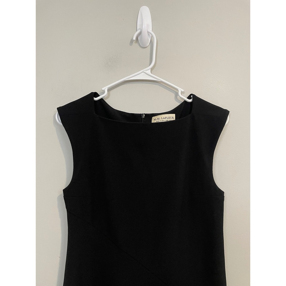 M.M. Lafleur Pauline Dress in Black Size 2 Classic Quiet Luxury LBD - Picture 2 of 8